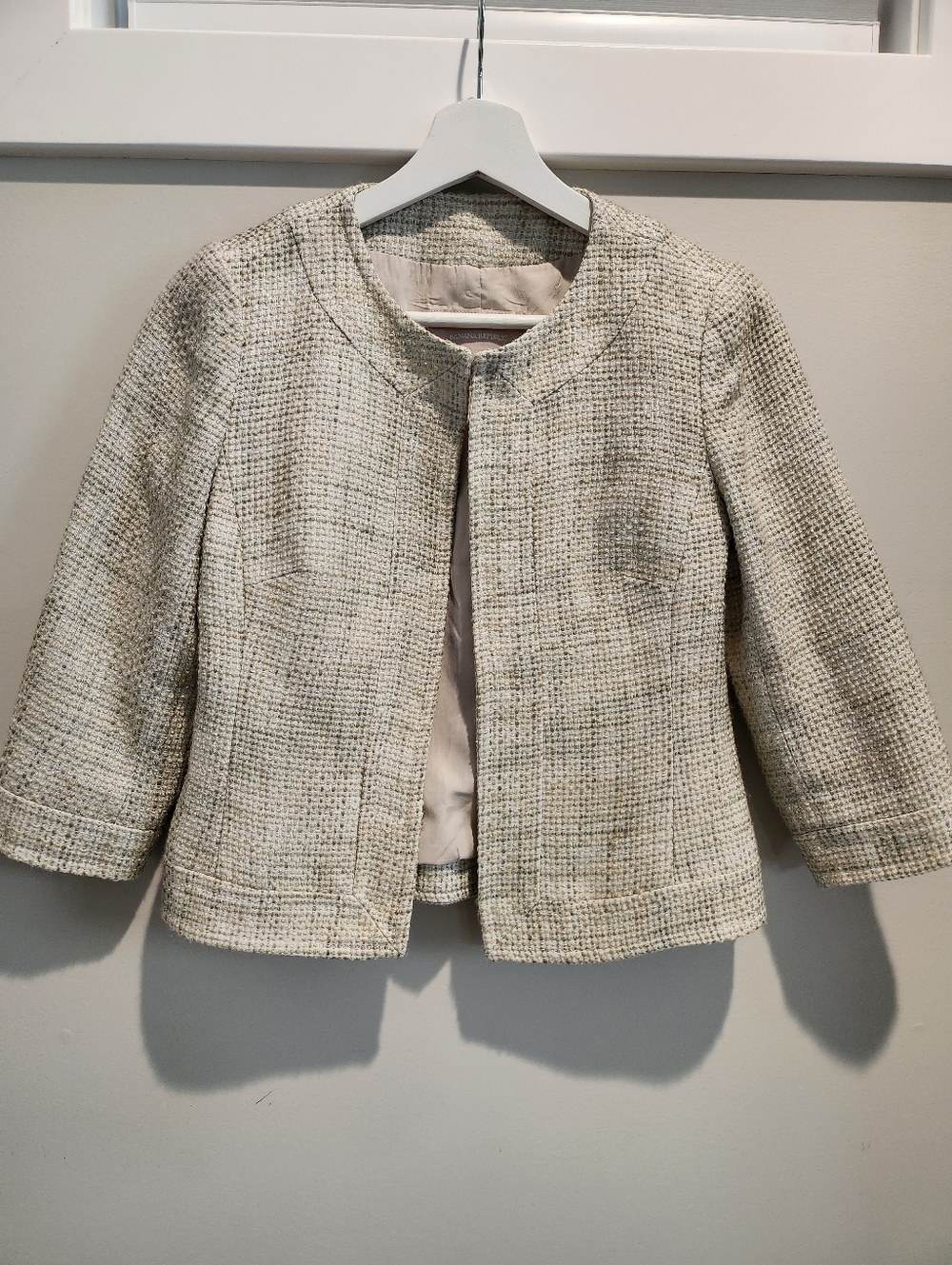Banana Republic Cream Tweed  Jacket